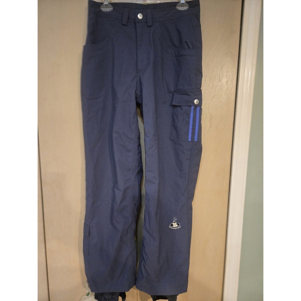 Bombshell‎ Women's Insulated Ski Snow Pants Blue Cargo Small Winter Snowboard